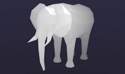 Low Poly Elephant  preview image